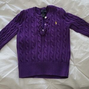 Little girl Ralph Lauren purple sweater size 6